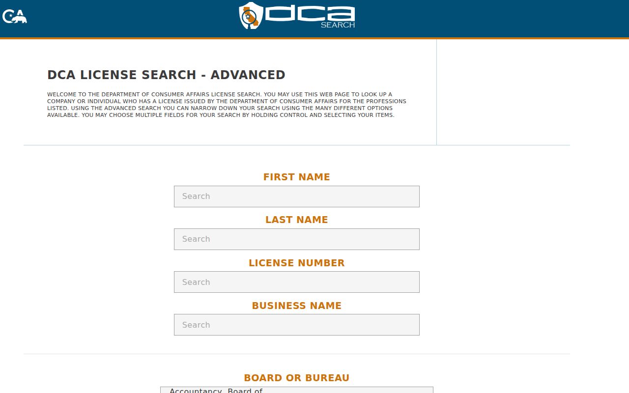 Culver City people search professional license lookup